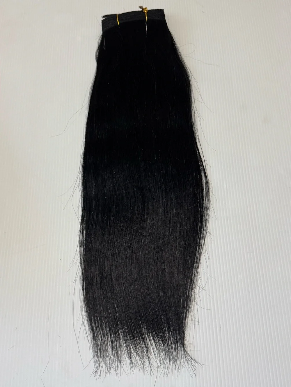 Masterpiece 007 Remi Human Hair Extensions 16” Jet Black #1 Straight Weft
